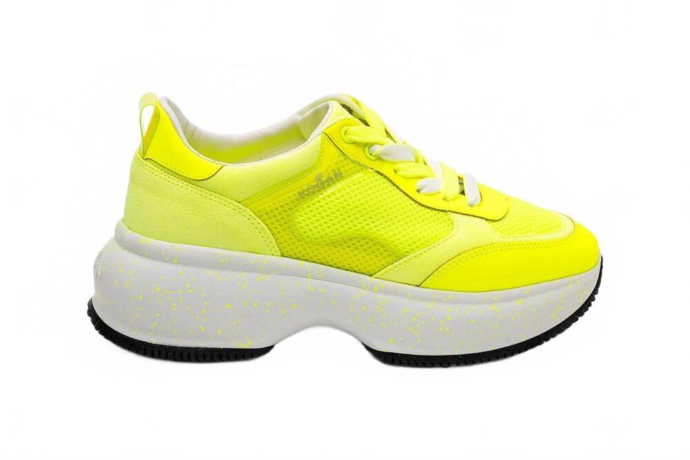 NEW HOGAN women's maxi i active marmo al zigzag sneakers in green